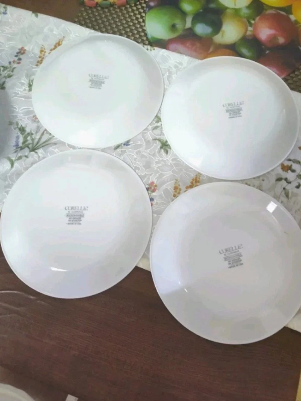 Lot of 6 Vintage Corelle Black Orchid Salad Plates 8 1/2 